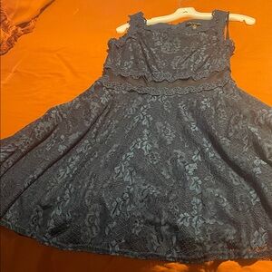 City Triangles Black Lace Prom Dress